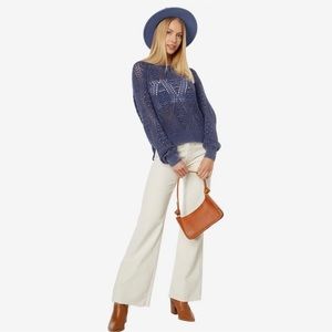 NWT Lucky Brand Open Stitch Pullover Sweater Size M